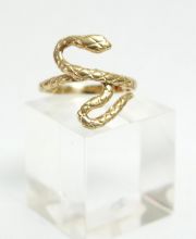 Englischer vintage Schlagenring aus 375/000 Gelbgold A1732