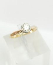 Art-Deco Brillantring 750/000 Gelbgold und Platin mit ca.0,50ct