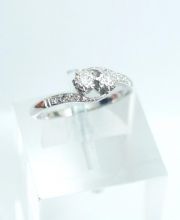 Antiker sch�ner Platin Diamant Damenring  um 1900 A1859