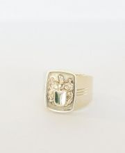 Alter Siegelring mit Wappen in 333/000 Gelbgold A529