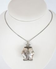 Sehr altes Etui aus Silber als Anh�nger, fr�hes 19.Jhd., alpenl�