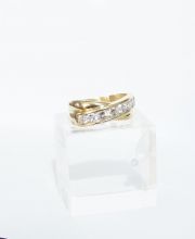 Wertvoller 750/000 Gelbgoldring mit ca.0,70ct Brillanten A943