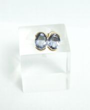 Sportliche Tansanit Ohrstecker in 375/000 Gelbgold mit 2,50 ct A