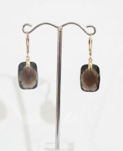 Wundersch�ne Rauchtopas-Ohrh�nger  333/000 Gelbgold A1041