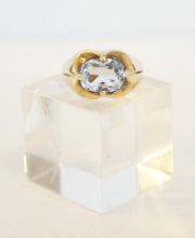 Edler 585/000 Gelbgoldring mit 2ct Aquamarin A1062