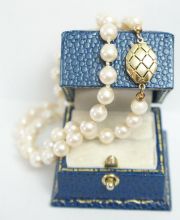 Salzwasser-Zuchtperlenkette mit 585/000 Gelbgoldschliesse A1068