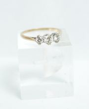 Brillantring 750/000 Gelbgold  Platin ca. 0,50ct aus England A11