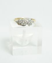 Antiker Brillantring 750/000 Gelbgold mit ca. 0,20ct aus England