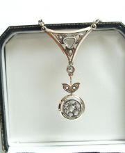 Antikes Diamant Collier aus England um 1880 aus 9ct Rotgold A134