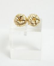 Edle englische Knoten Ohrringe aus 375/000 Gelbgold A1493