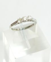 Antiker Brillantring 750/000 Weissgold und Platin ca.0,35ct A155