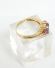 Amethyst Turmalin Damenring in 375/000 Gelbgold A1731