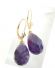 Edle Ohrh�nger aus 585/000 Gelbgold mit Amethyst A1802