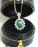Wertvoller Smaragd Brillant Anh�nger aus 585/000 Weissgold A1811