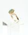 Englischer Smaragd Brillant Damenring 375/000 Gelbgold A1825
