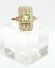 Art-Deco Damenring mit Peridot und Opalen in 375/000 Gelbgold A1