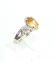 Citrin Diamant Damenring in 375/000 Weissgold A1861