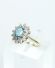 Bildh�bscher Blautopas Diamant Damenring 375/000 Gelbgold A1851