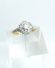 Antiker Brillantring 750/000 Gelbgold + Platin ca. 0,25ct  A1863