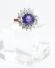 Sch�ner Weissgold Amethyst Brillantring mit ca. 0,70ct A518