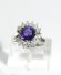 Sch�ner Weissgold Amethyst Brillantring mit ca. 0,70ct A518
