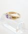 Englischer Amethyst Diamantring aus 375//000 Gold  A28