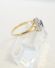 Eleganter englischer 375/000 Gelbgold 0,50ct Safir Brillantring 