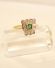 Wertvoller englischer 750/000 Gold Smaragd-Brillantring A613