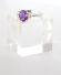 Eleganter Amethyst Ring mit Diamanten in 333/000 Weissgold A840