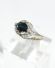 Damenring in 585/000 Weissgold mit Safir und Diamanten A1036