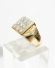 Wertvoller Herrenring aus 750/000 Gelbgold 1,65ct Brillanten A14