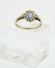 Englischer vintage Safir Diamantring in 375/000 Gelbgold A1548
