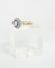 Eleganter englischer Tansanit Diamantring in 375/000 Gelbgold A1